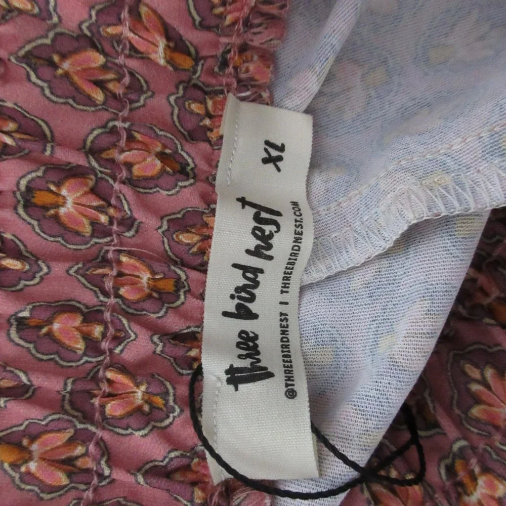 Three Bird Nest Pink and Brown Wide Leg Pants - Picture 10 of 14